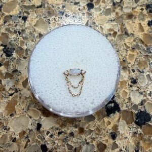 14k Gold and Opal Threadless End